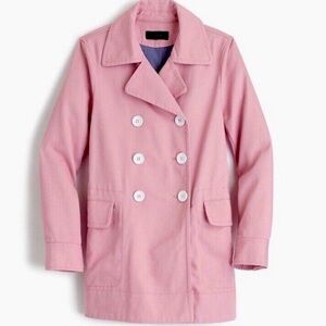 NWT J. Crew Petite Women’s Double Breasted Cotton Twill Jacket 4P